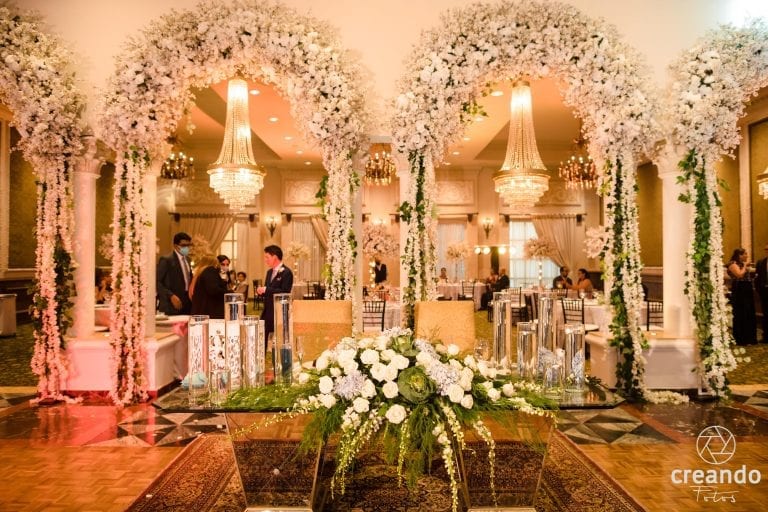 flores adorno salon de bodas